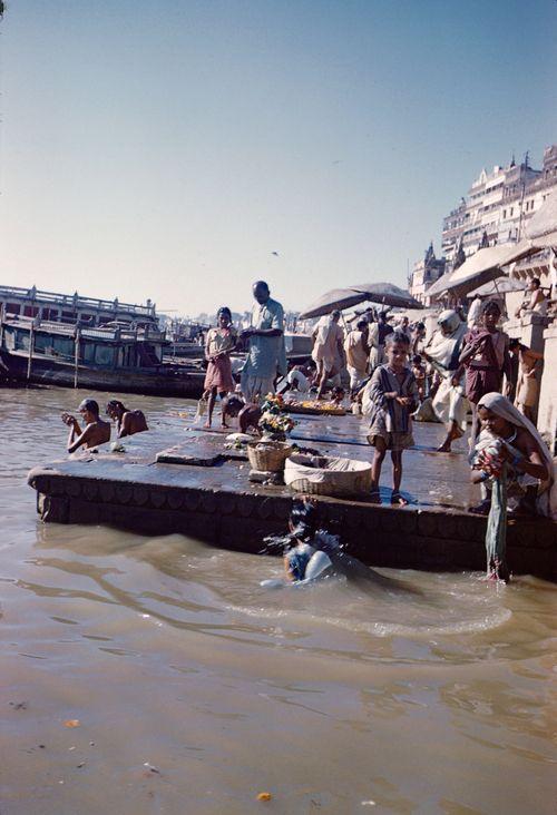 Iconographie - Uttar Pradesh Inde, Varanasi (Bénares) Gange