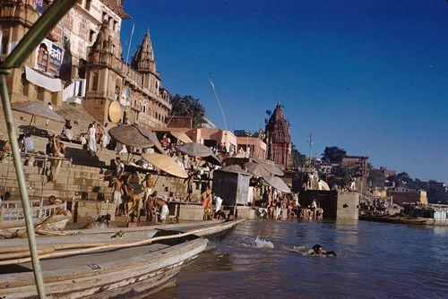 Iconographie - Uttar Pradesh Inde, Varanasi (Bénares) Gange