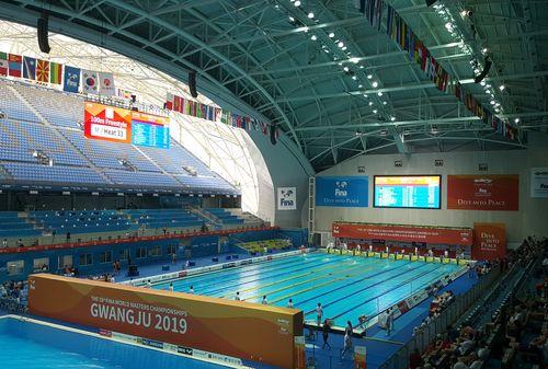 Iconographie - Piscine des championnats du monde à Gwangju, en Corée