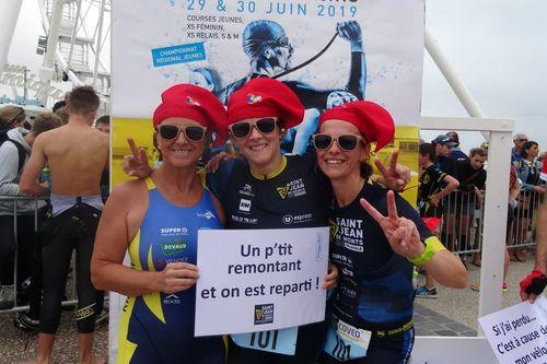 Iconographie - Christine Beving au Triathlon de Saint-Jean-de-Monts