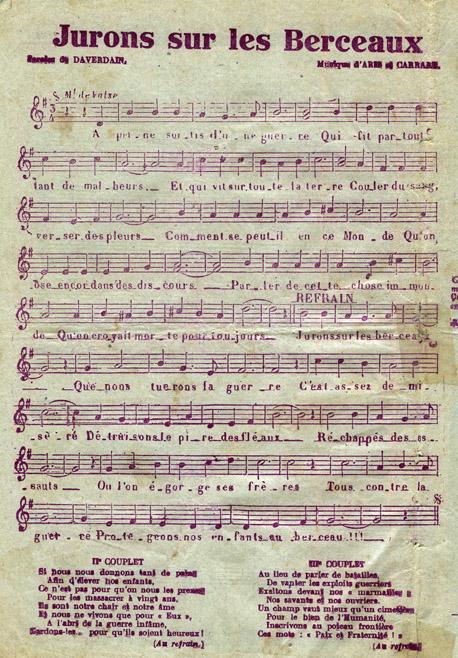 Partition - Jurons sur les berceaux