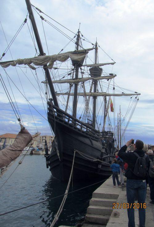 Iconographie - Escale à Sète - Réplique du bateau de Magellan