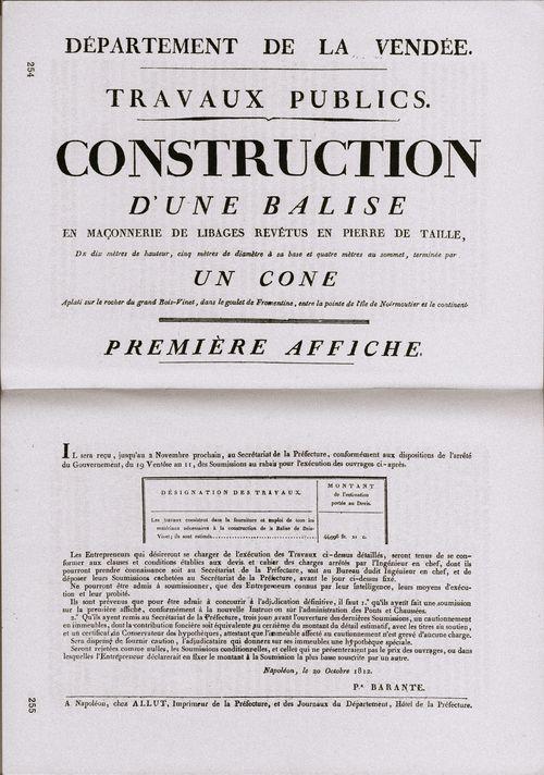 Iconographie - Affiche pour la contruction d'une balise