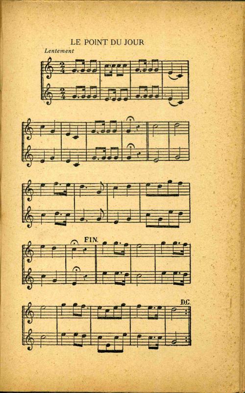 Partition - Point-du-jour (Le) -musique