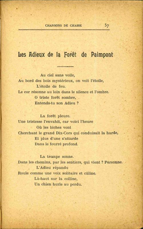 Partition - Adieux à la forêt de Paimpont - paroles 1sur2