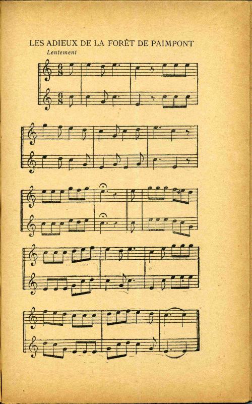 Partition - Adieux à la forêt de Paimpont - musique