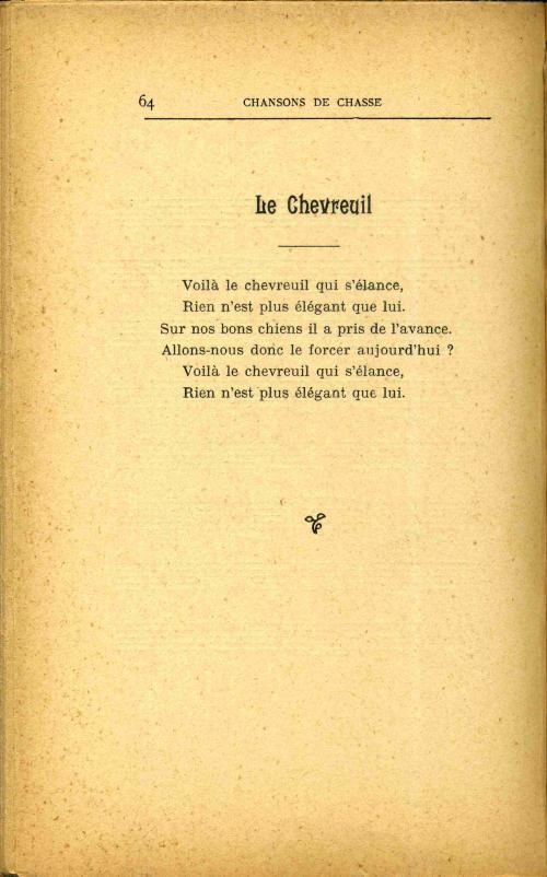 Partition - Chevreuil (Le) - paroles