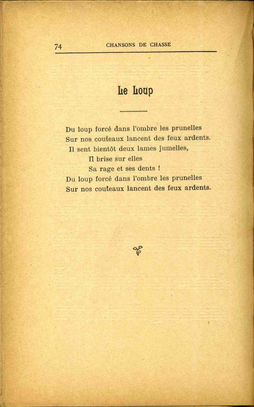 Partition - Loup (Le) - paroles