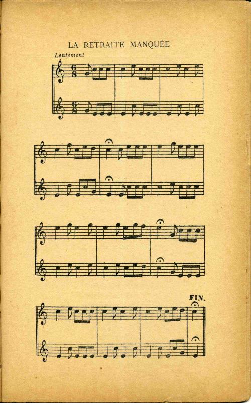 Partition - Retraite manquée - musique