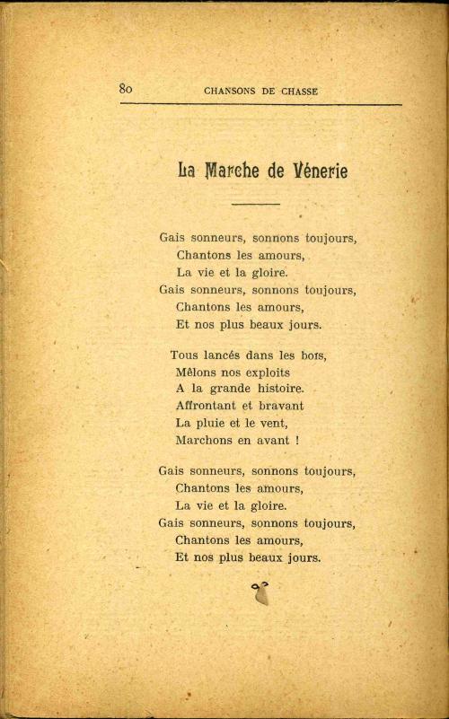 Partition - Marche de vènerie (La) - paroles