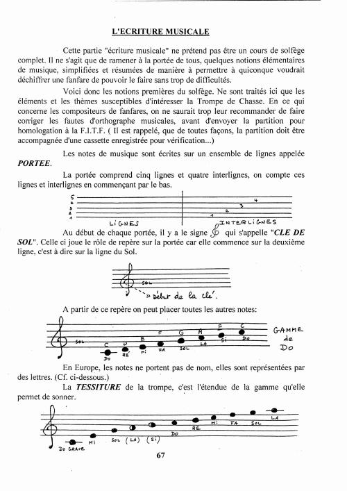 Partition - Manuel du sonneur - 4 - La musique de la trompe - L'écriture musicale