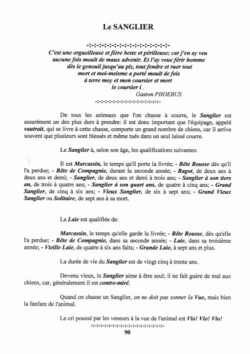 Partition - Manuel du sonneur - 5 - Une approche du ton de vènerie - Les animaux courables - Le sanglier