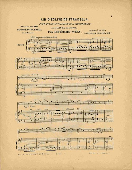 Partition - Air d'église de Stradella - Partition orgue et violon - 1sur4