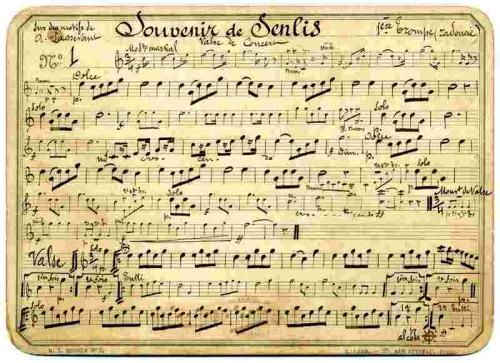 Partition - Souvenir de Senlis - Valse de concert 1sur2 recto 1e trompe