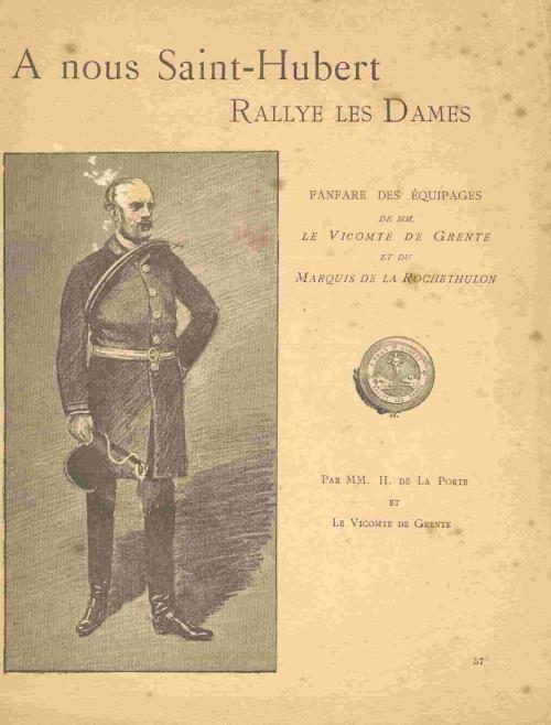 Partition - A Nous Saint-Hubert - Rallye les Dames - Original 1sur4 - Gravure