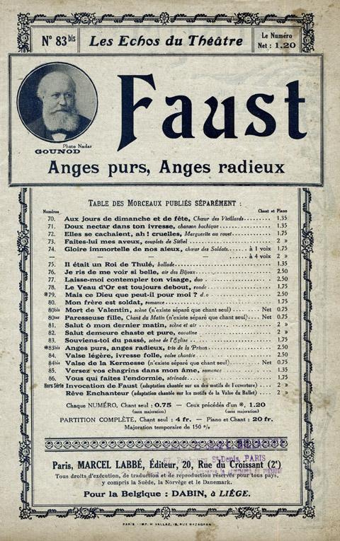 Partition - Anges purs, anges radieux