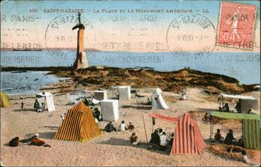 Iconographie - La plage et le monument américain