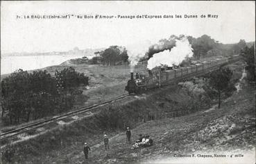 Iconographie - Au Bois d'Amour - Passage de l'express dans les dunes de Mazy