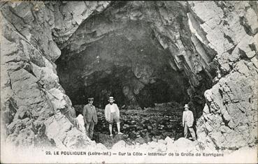Iconographie - Sur la côte - Intérieur de la grotte de Korrigans