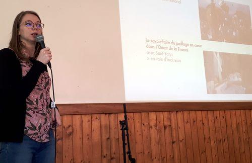 Iconographie - Morgane Godet lors de l'assemblée générale de l'OPCI