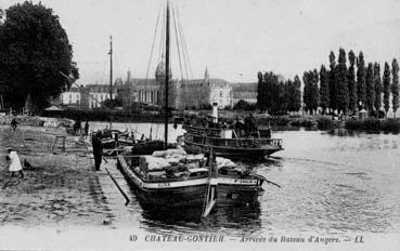 Iconographie - Château-Gonthier - Arrivée du bateau d'Angers