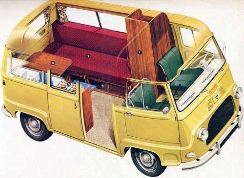Iconographie - Estafette Renault aménagée en camping-car