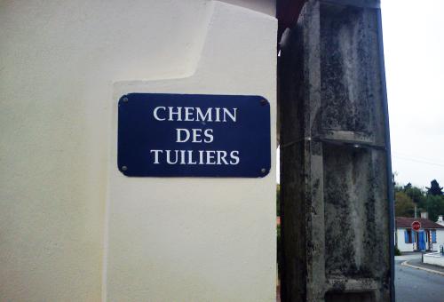 Iconographie - Plaque Chemin des Tuilliers 