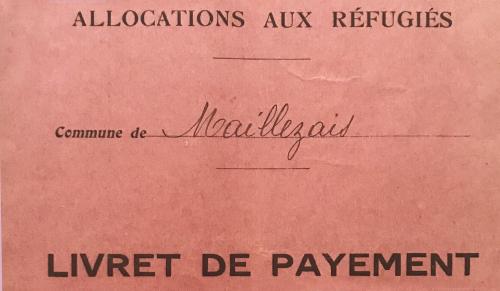 Iconographie - Livret de Paiement des réfugiés ardennais