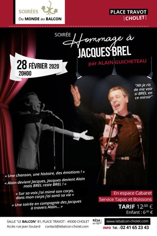 Iconographie - Affiche Hommage à Jacques Brel