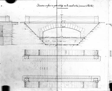 Iconographie - Projet de construction d'un pont du Quérau