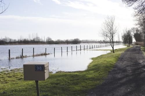 Iconographie - Inondation d'un chemin dans le marais de Sallertaine