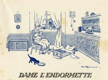 Iconographie - Dame l'endormette, selon Andrée Petitjean