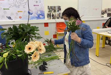 Iconographie - Composition d'art florale de Clarisse Regier, Meilleure apprentie fleuriste 2021