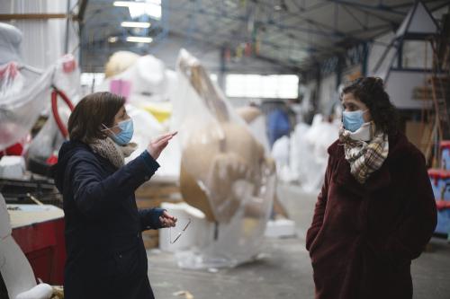 Iconographie - Visite de l’atelier du Carnaval de Nantes par Stéphanie Mercier-Bernardie