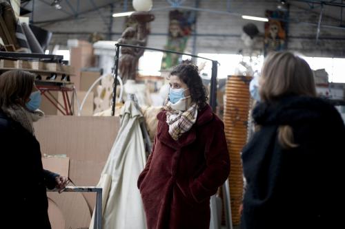 Iconographie - Visite de l’atelier du Carnaval de Nantes par Stéphanie Mercier-Bernardie