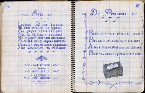 Iconographie - Algérie - Oran,  Cahier du tirailleur Pierre Erieau