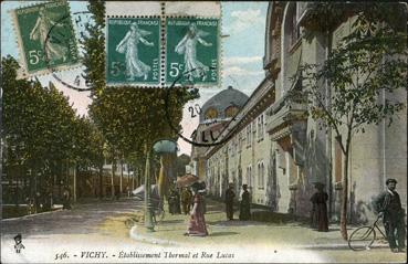 Iconographie - Etablissement thermal et rue Lucas