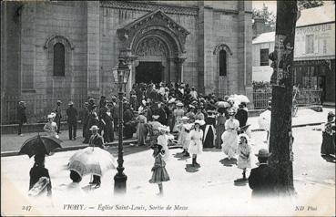 Iconographie - Eglise Saint-Louis, sortie de messe