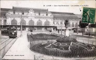 Iconographie - Gare des Brotteaux - Les jardins et le buffet