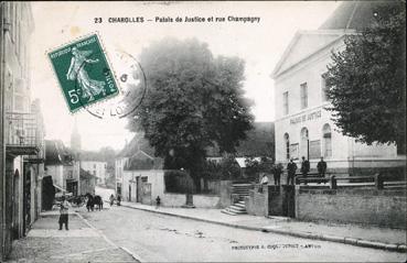 Iconographie - Palais de Justice et rue Champagny