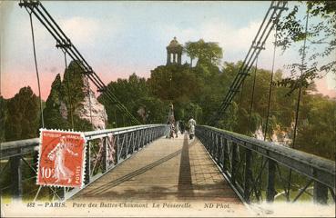 Iconographie - Parc des Buttes-Chaumont - La passerelle