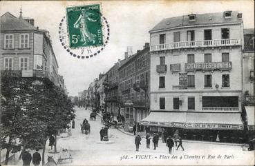 Iconographie - Place de 4 Chemins et rue de Paris