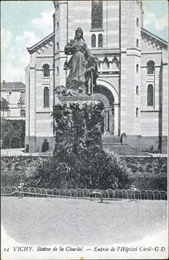 iconographie - Statue de la Charité - Entrée de l'hôpital civil