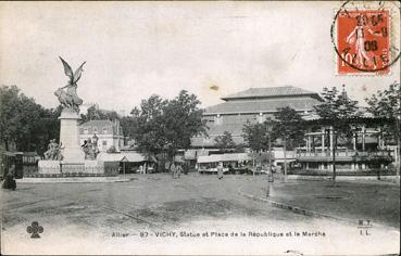 Iconographie - Statue et place de la République et le marché