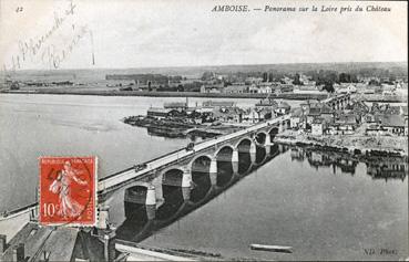 Iconographie - Panorama sur la Loire pris du château