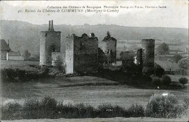 Iconographie - Ruines du château de Commune