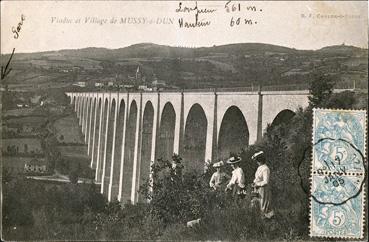 Iconographie - Viaduc et village de Mussy-s-Dun