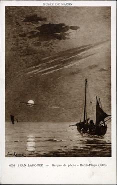 Iconographie - Jean Laronze - Barque de pêche - Berck-Plage