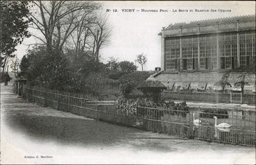 Iconographie - Nouveau parc - Les serres et le bassin des cygnes