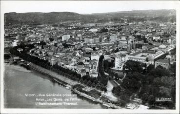 Iconographie - Vue générale prise en avion - Quais de l'Allier